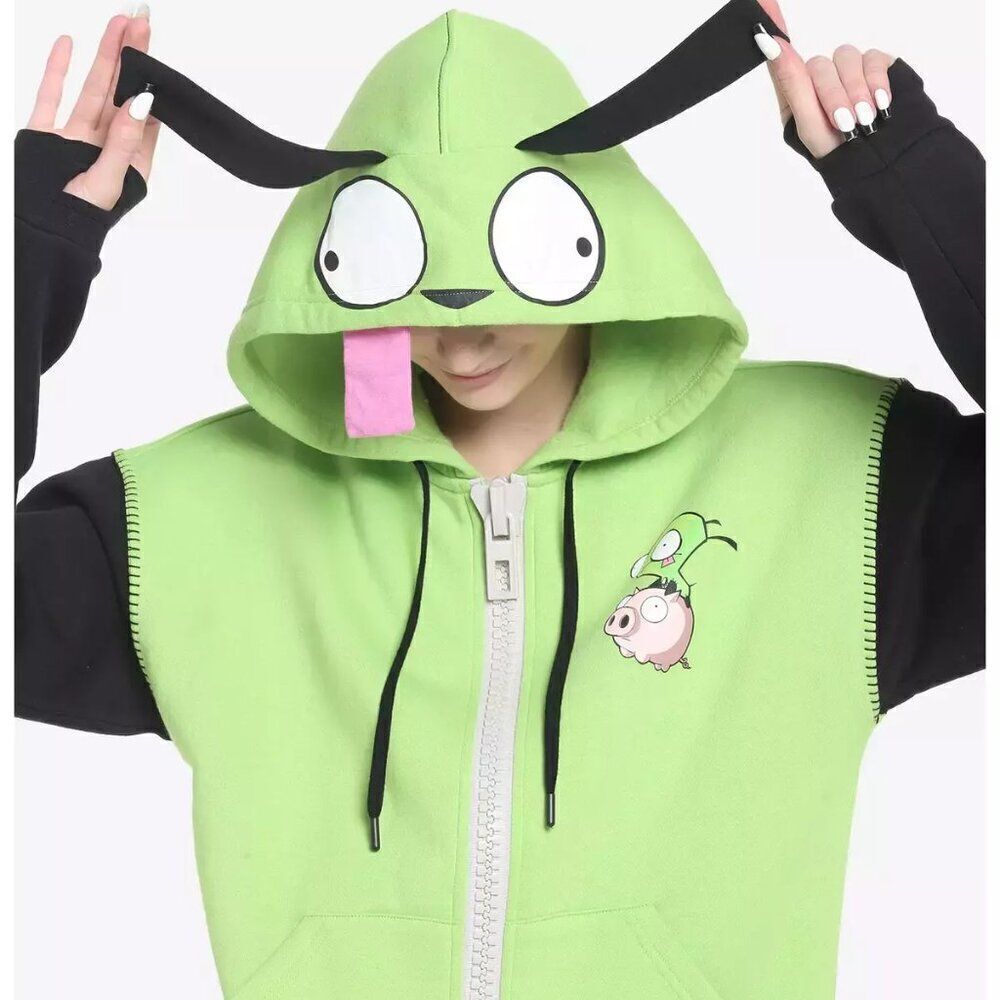 Nickelodeon Invader Zim GIR Dog Cosplay Hoodie Size XS, S, M, L, XL, XXL, XXL